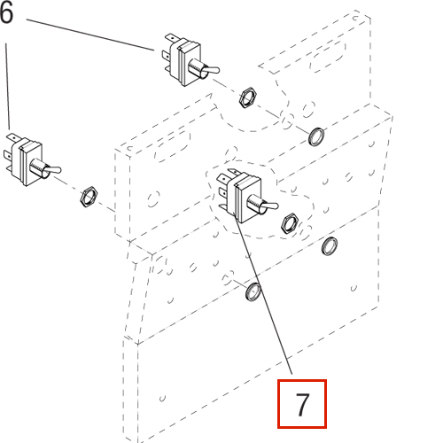 Switch, Toggle On/On Dpdt