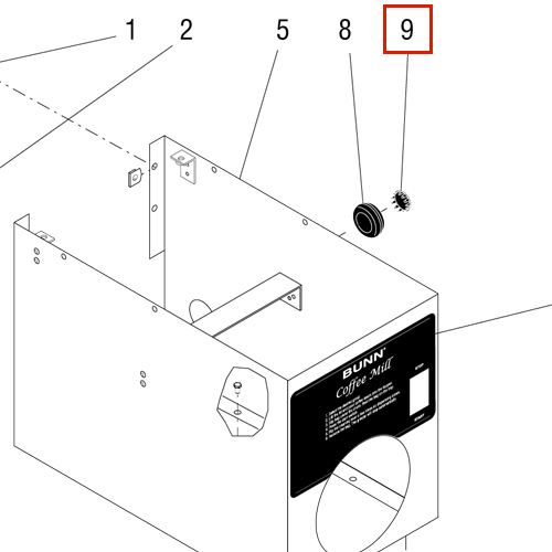 Plug, Hole-Black 0.875 Dia