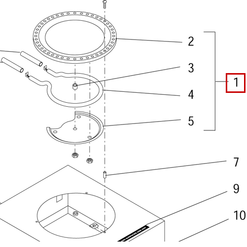 Warmer Assy Blk 100W 120V