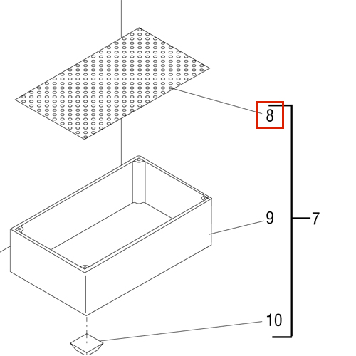 Cover, Drip Tray-Perforated