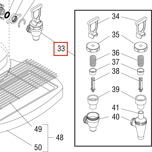 Faucet Assy, Chrome W/Insert