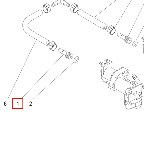 Fitting, Straight Disp Valve