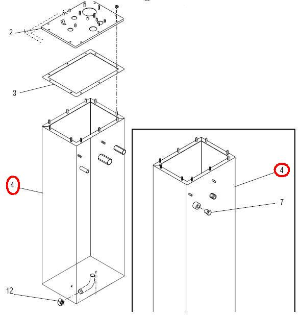 Tank W/Vent Tube Brkt (Single