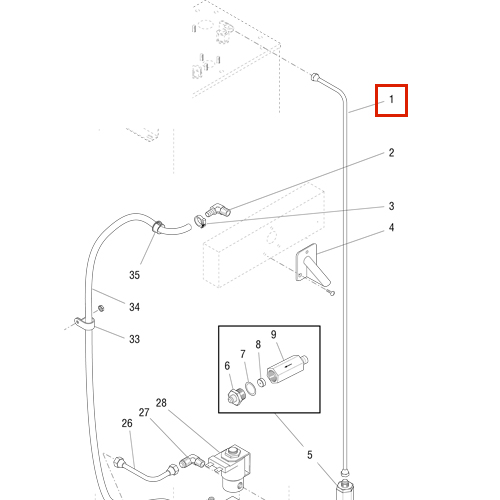 Tube Assy,Flow Control To Tan