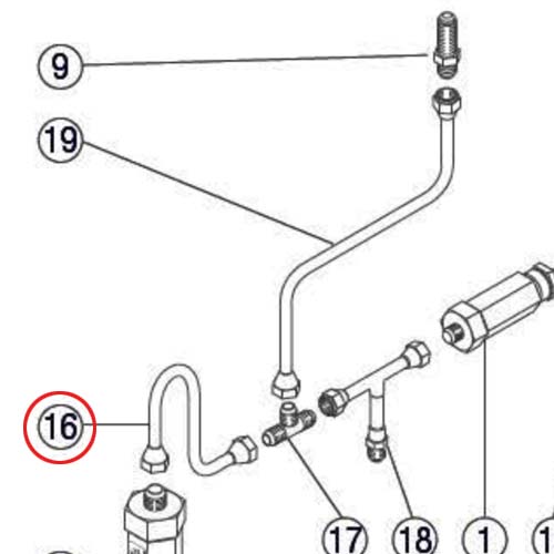 Tube Assy,Tee To Left Str/Flo