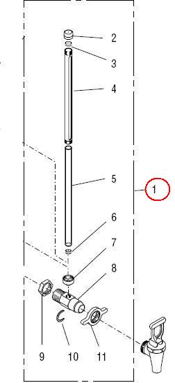 Faucet Shank W/10Ga(Crm Fct)